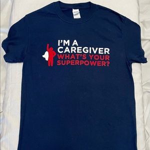 I'm A Caregiver Blue Memorial Hospital Small Shirt